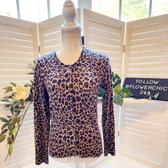 APT 9 CASHMERE BROWN/BLACK LONG SLEEVE BUTTON DOWN SWEATER SIZE SMALL - Picture 2 of 7